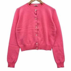 Authentic cashmere pink Miu Miu cardigan sweater